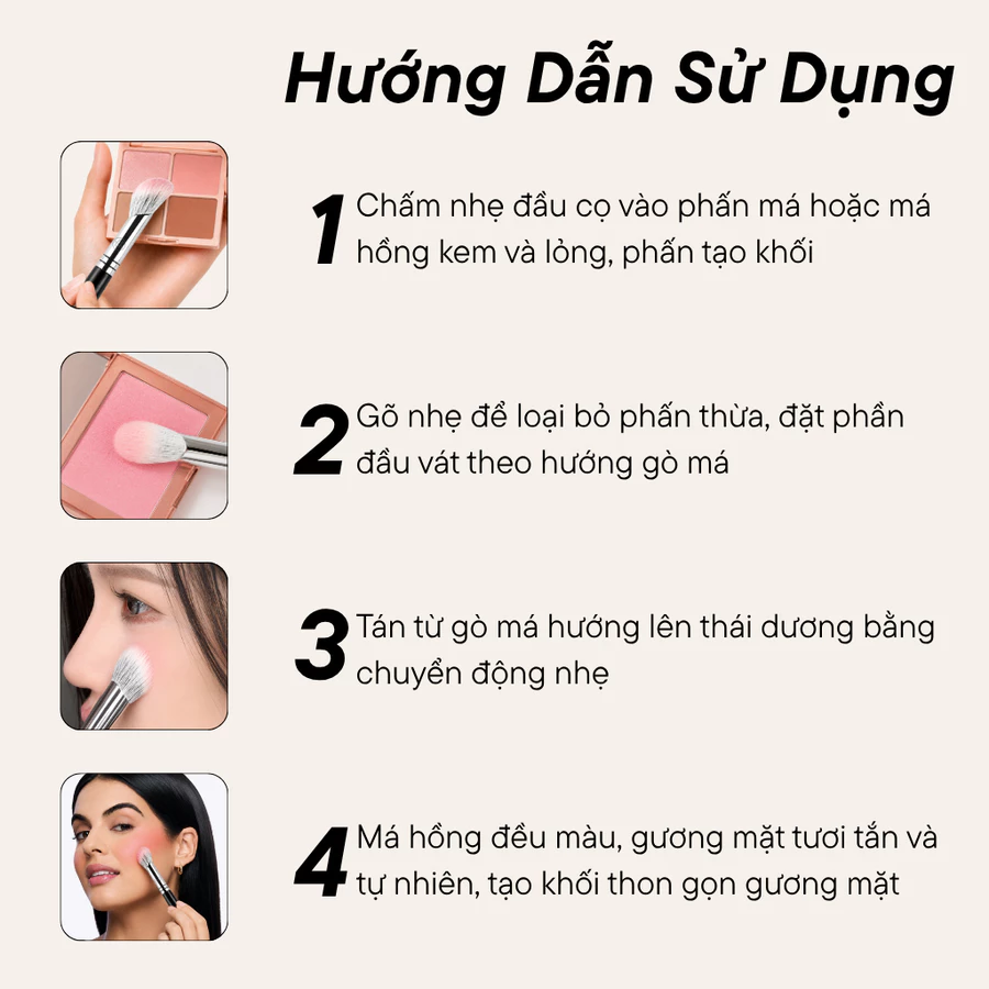 Cọ Má Hồng Dạng Kem BH Cosmetics Liquid Blush Brush BH277